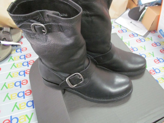 frye black combat boots