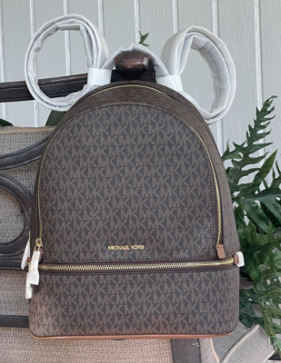 Michael Kors CHERYL Brown/Tan Signature Logo Mini Backpack D13 NWT MICHAEL MICHAEL KORS Logo Cheryl | Mercari main image 2