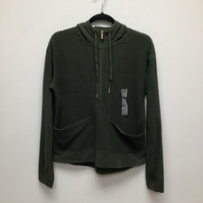 All In Motion Womens 1/2 Zip Hoodie Sweatshirt Green Long Sleeve Fleece S New