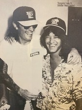 Tommy Lee, Motley Crue, Eddie Van Halen, Full Page Vintage Pinup
