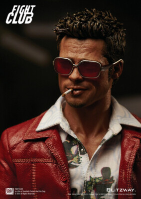 Blitzway Fight Club Tyler Durden Brad Pitt 1/6 Red Leather Coat