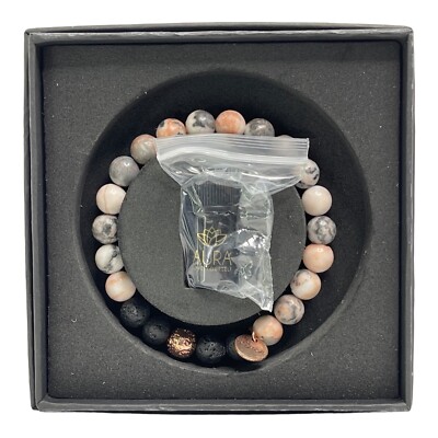 LavaRock Bracelet Yoga Beads Lavender EssentialOil Calming Aromatherapy Diffuser