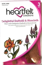 Heartfelt Creations - Delightful Daffodil & Hyacinth Cling Stamp - HCPC3944