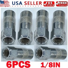 Heavy Duty 1/8 In. Npt Grease Gun Coupler Flat Nozzles (6-pack) USA
