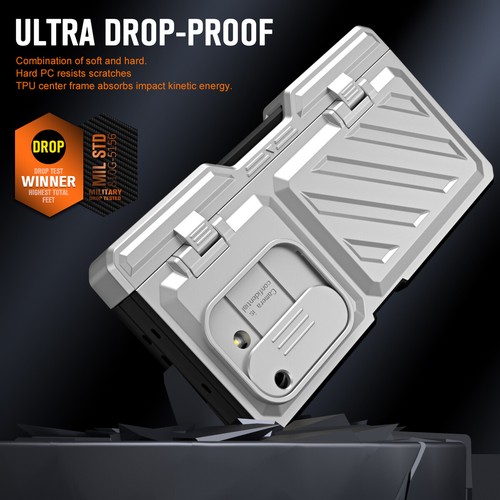 For Samsung Galaxy Z Fold5 /4 Armor Stand Case+ Screen Protector+ Pen+Lens Cover - 第 3/39 張圖片