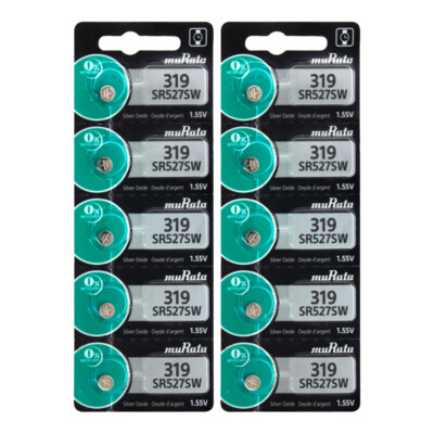 10 Pcs 319 Murata Replaces Sony Watch Batteries