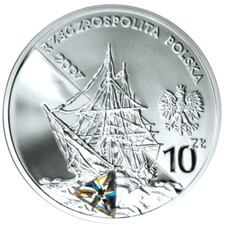 Poland 10 Zlotych 2007  Proof UNC Silver  Arctic Explorers