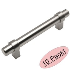 10 Pack Satin Nickel Euro Style Cabinet Bar Pulls 161-3.5SN