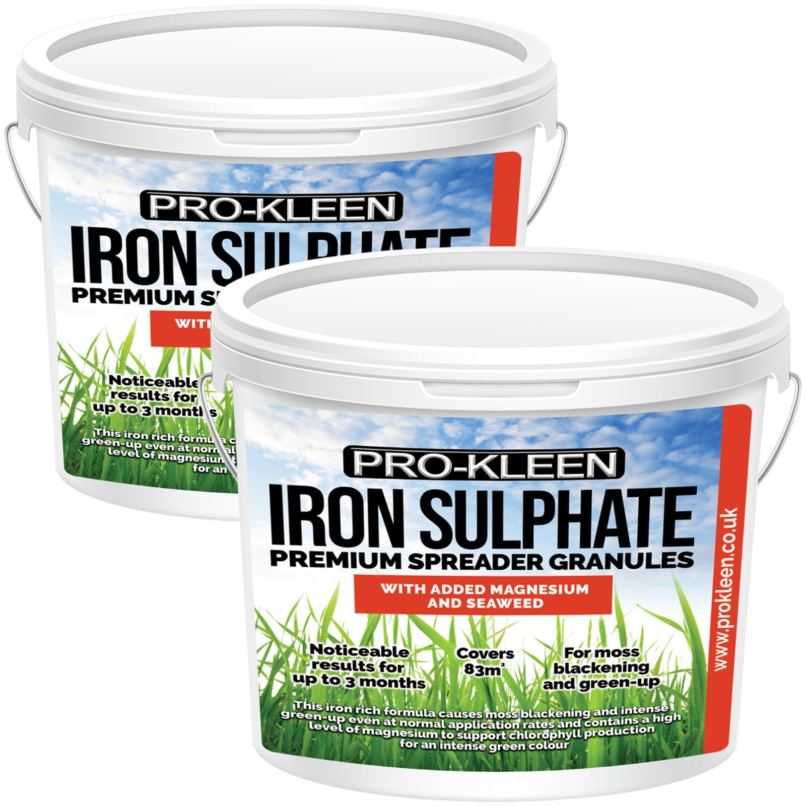 ProKleen Iron Sulphate Spreader Granules Grass Green Lawn Tonic Feed 5KG