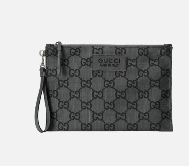 NWT Gucci GG Monogram Supreme Ripstop Pouch Zip Top Bag NWT Gucci GG Monogram Supreme Ripstop Pouch Zip Top Bag