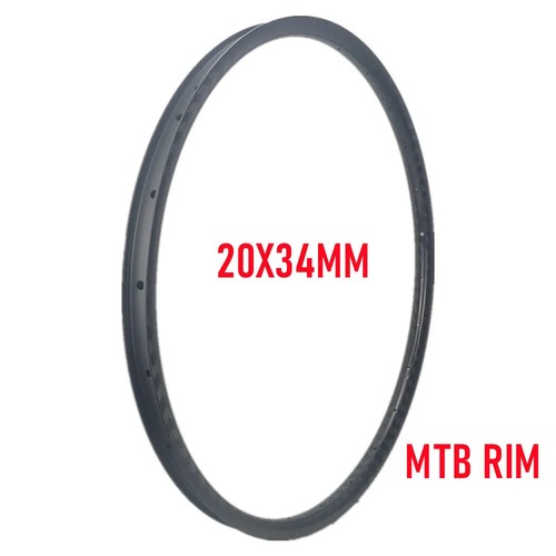 MTB Mountain Bike 29er 20*34mm Carbon Rim 3K Twill Glossy Disc Brake Wheel - Picture 3 of 14