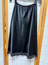 Vintage Corhan Noumair Black Satin Half Slip Size Petite