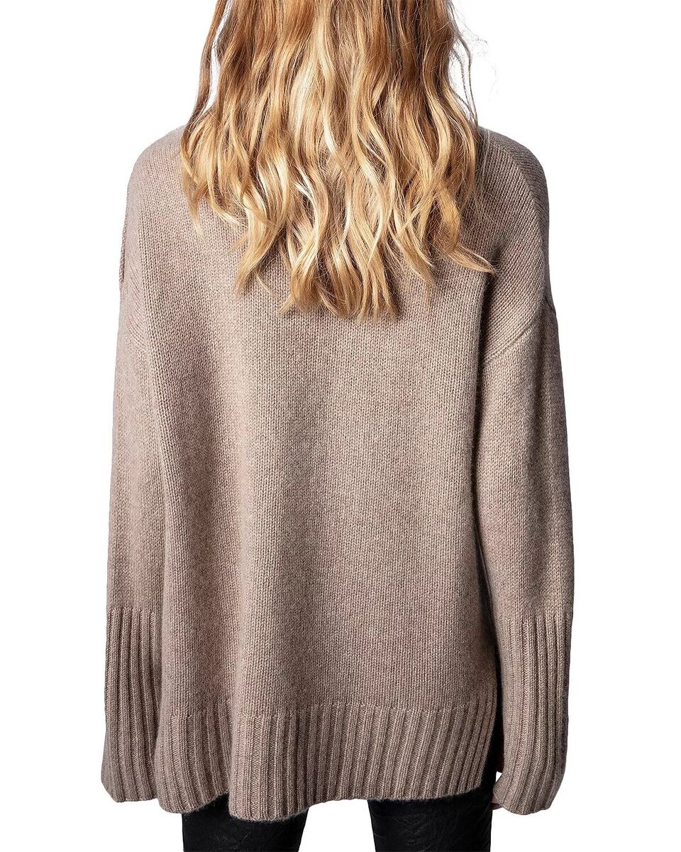 Zadig & Voltaire Malta Button Cashmere Sweater Top Pullover Zadig & Voltaire Malta Button Cashmere Sweater Top Pullover