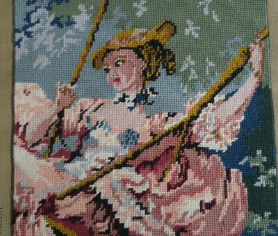 Moden Finished Needlepoint Canvas THE SWING Jean-Honoré Fragonard 12'' x 15½''
