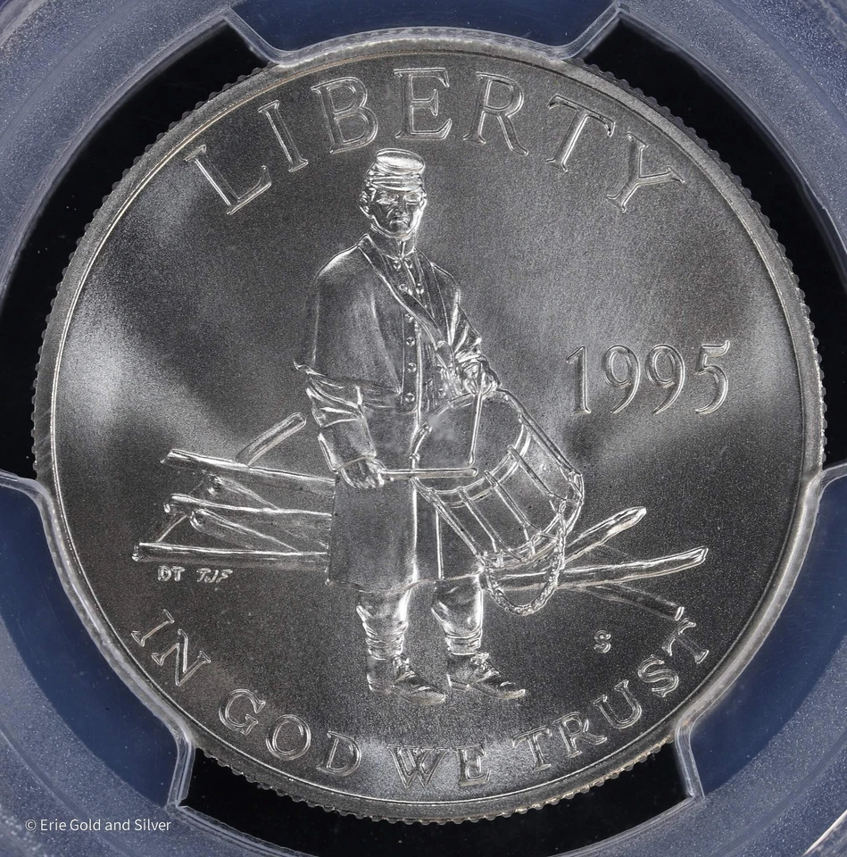 1995-S 50c Civil War Commemorative Half Dollar PCGS MS 70 - Image 3 of 4
