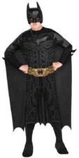 Batman Dark Knight DC Comics Superhero Black Fancy Dress Halloween Child Costume