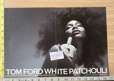 Erykah Badu Tom Ford White Patchouli Fragrance  2 pg. Print Advertisement