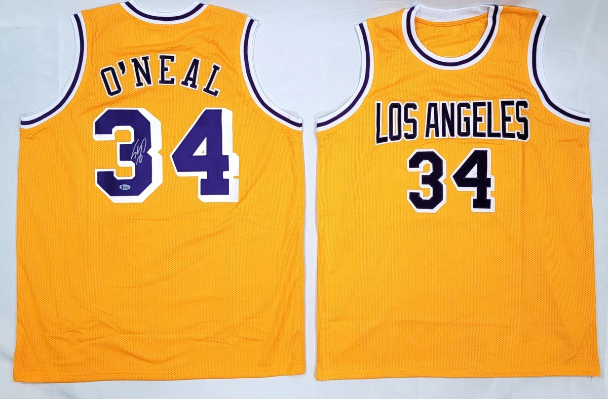 Shaquille O'Neal Signed Los Angeles Lakers Custom Jersey