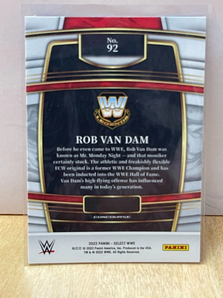 2022 Panini Select WWE Red White and Blue #92 Rob Van Dam Wrestling Card - Image 2 of 2