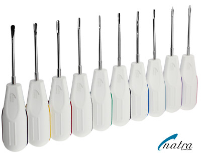 10 Pcs white Dental Root Elevators Oral Surgery PDL Luxating Tooth loosening