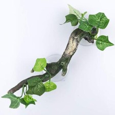 Reptile Corner Branch Terrarium Plant Decoration with Suction Cup for Amphibi...