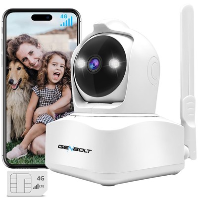 3G / 4G LTE Überwachungskamera Innen mit SIM Karte 25K Spotlight Überwachungs...