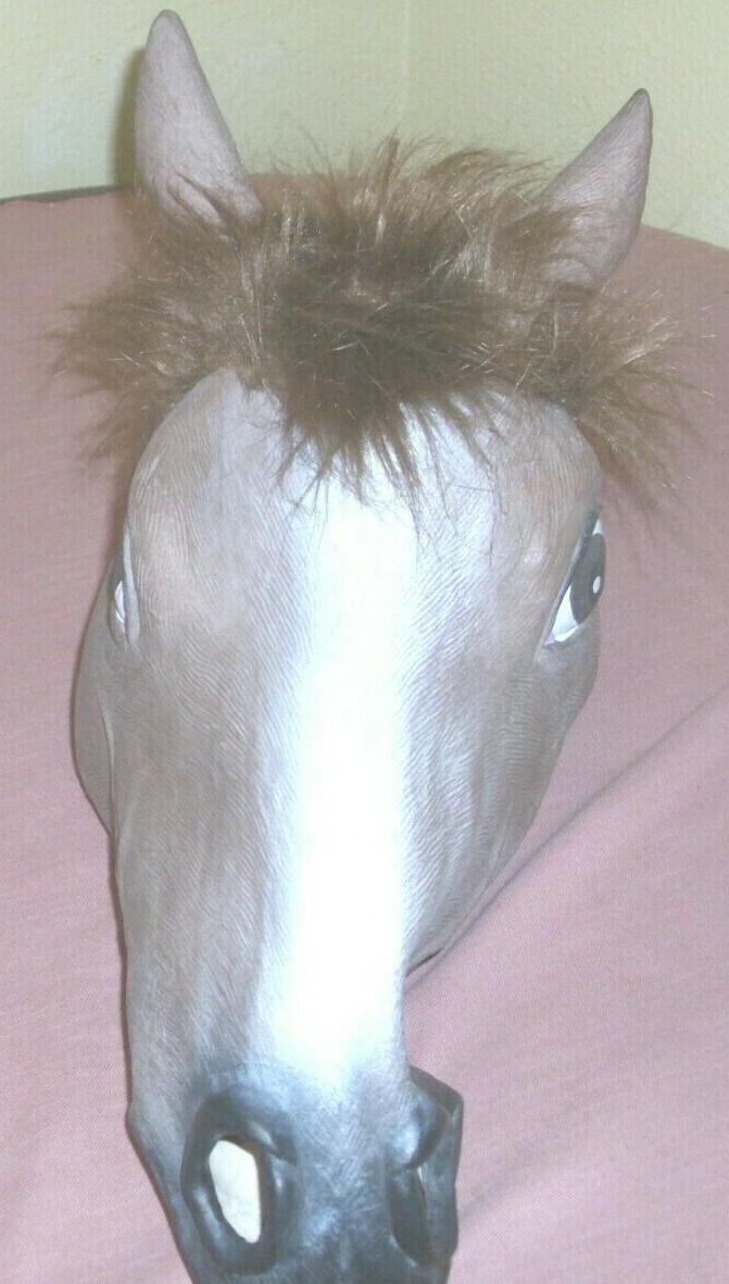 Realistic Horse Head Mask Halloween Costume Theater P… Gem