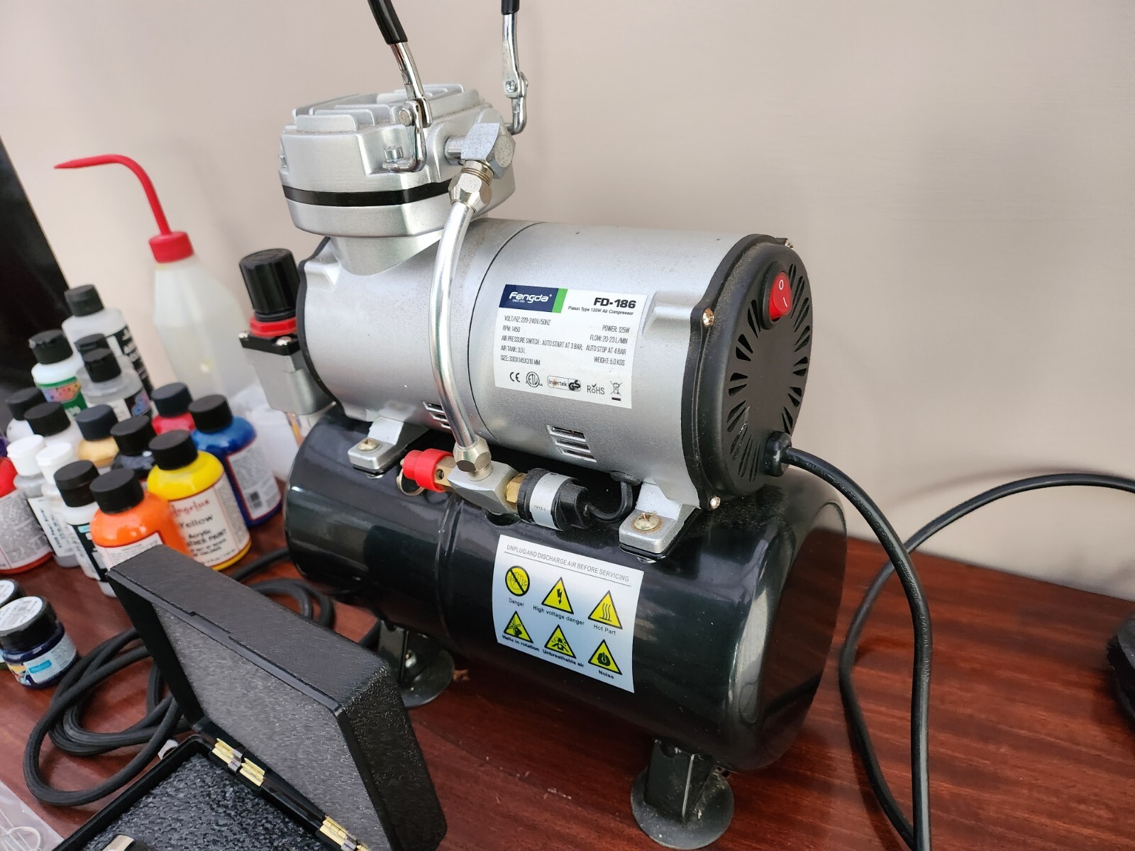 Complete Airbrush Kit With Badger Airbrush Paints & Accessories