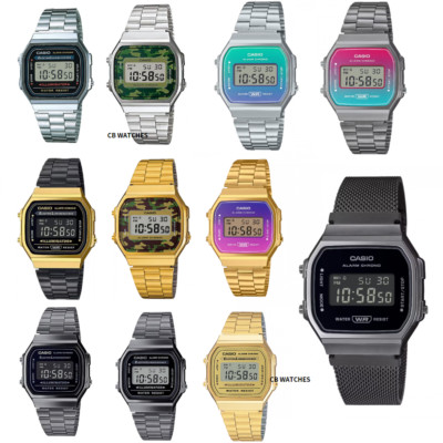Casio Vintage Retro Classic Unisex Digital Steel A168WA A168EWGB A168WG A168WER 