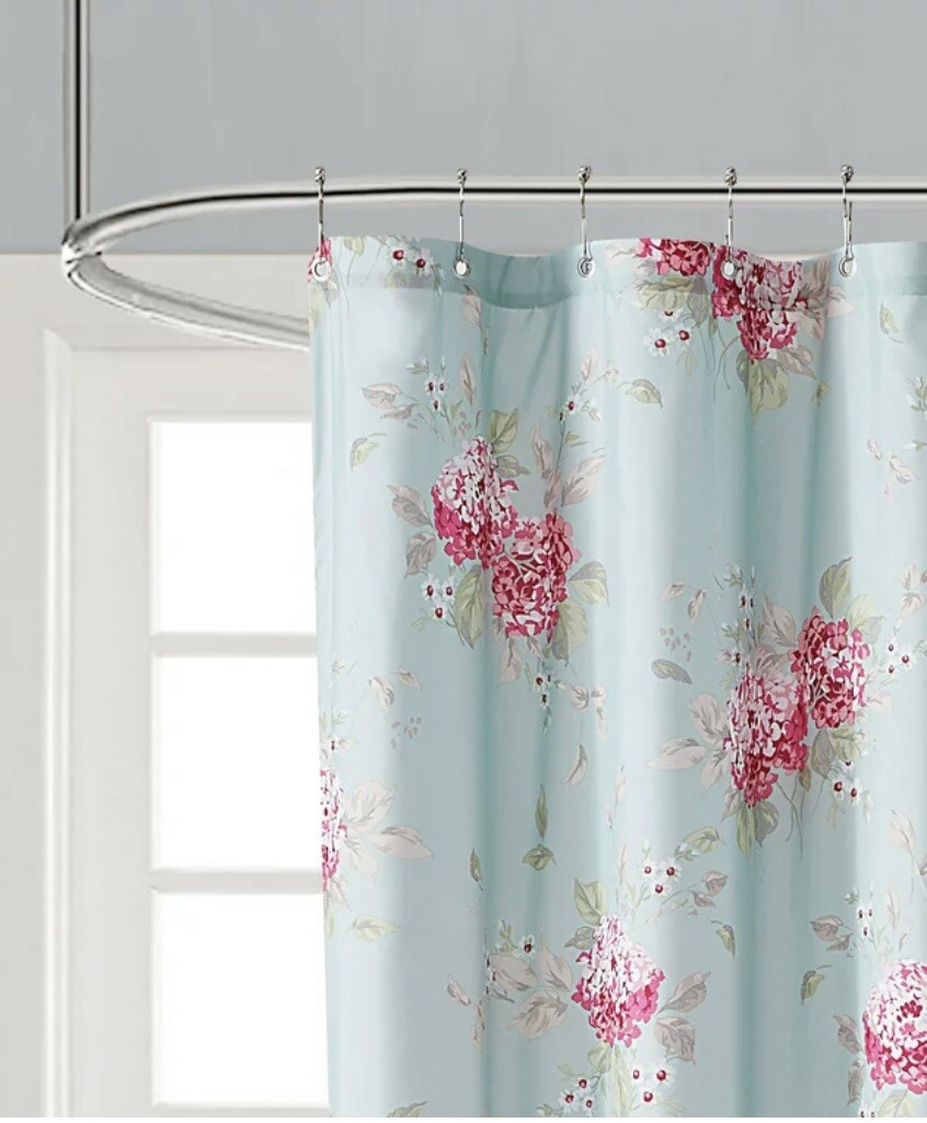 New Rachel Ashwell Simply Shabby Chic Hydrangea Shower Curtain 72 X 72