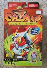 2001 Bandai Cyclonians E.G.G. Bots 004 Bolt Spinning Top Toy New Rare Sealed NIB