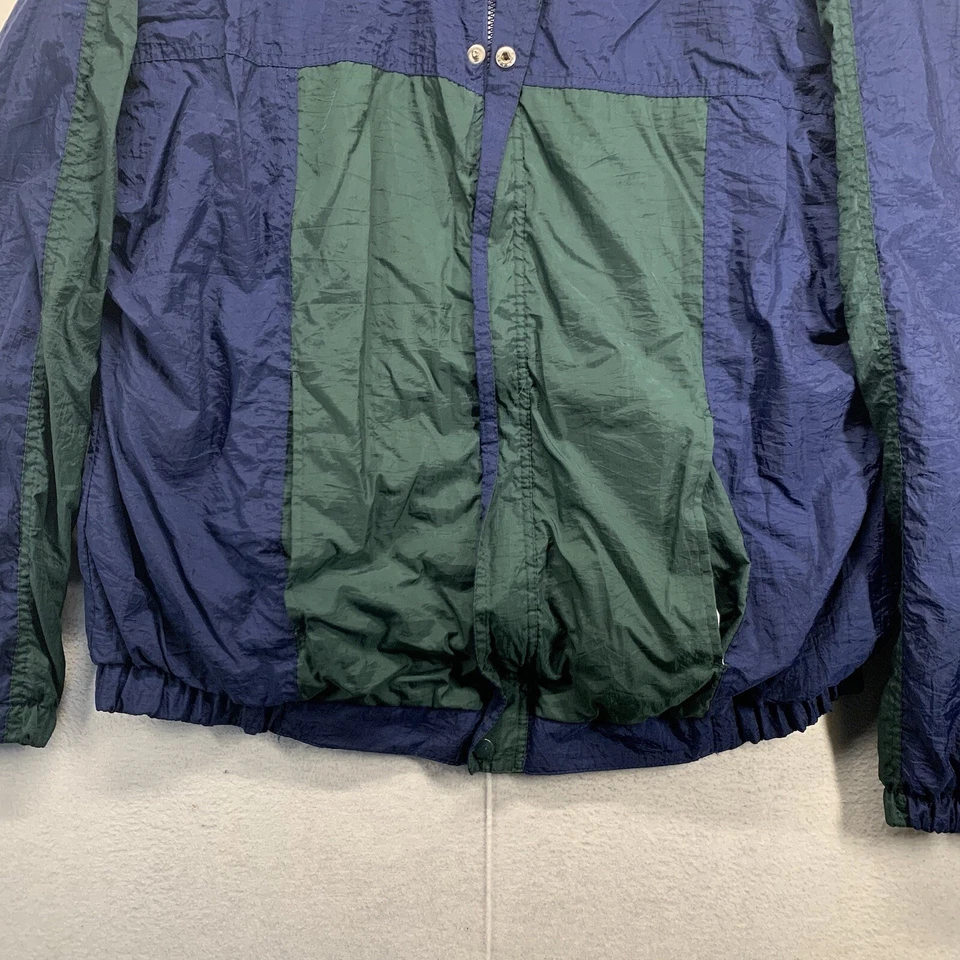 Chaqueta cortavientos Franklin Coaches vintage años 80 90 cremallera completa bloque de color grande Foto 4 de 4