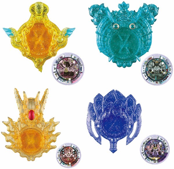 カ*ブ様 バッジ 24k NEW Bandai Yokai Watch Treasure Yokai Emblem Kaseki Medal Set