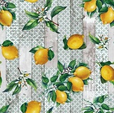 Wachstuch Tischdecke 160 cm Breite Zitronen Holz B6006-01 eckig rund oval