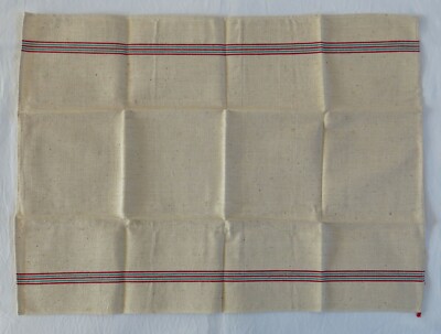 Lot De 2 Très Grands Torchons Anciens En Métis (coton/lin) - France Années 50