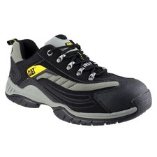 Image of Caterpillar Moor Leather Black Safety Trainers New