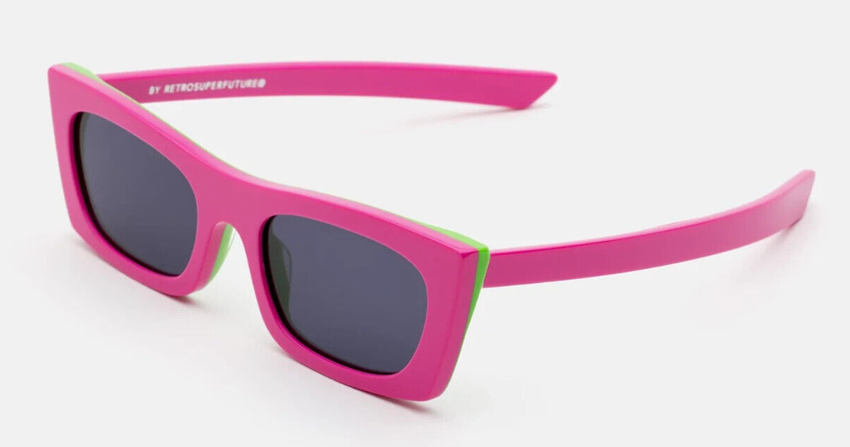 Gafas de Sol Rosas Y Verdes Mujer RETROSUPERFUTURE Fred Hecho en Italia