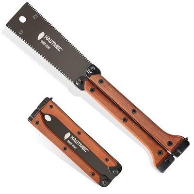 HAUTMEC Folding Japanese Pull Saw, 6-Inch Double-Edged Hand Saw with SK5 Blad...