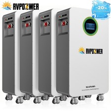 RVPOZWER Solar Speicher Batterie 4PC 16kWh 48V LiFePO4 Batteriespeicher für …