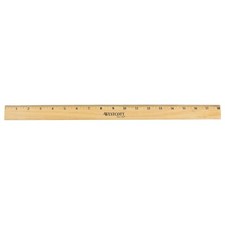 Westcott 05018 Beveled Wooden Ruler with Single 1 Count Pack of 1 , Wood