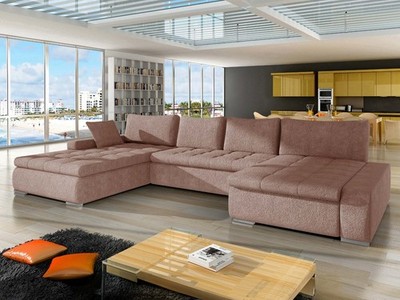 Ecksofa Hamp Eckcouch Schlaffunktion Bettsofa Couch Polsterecke mit Bettkasten