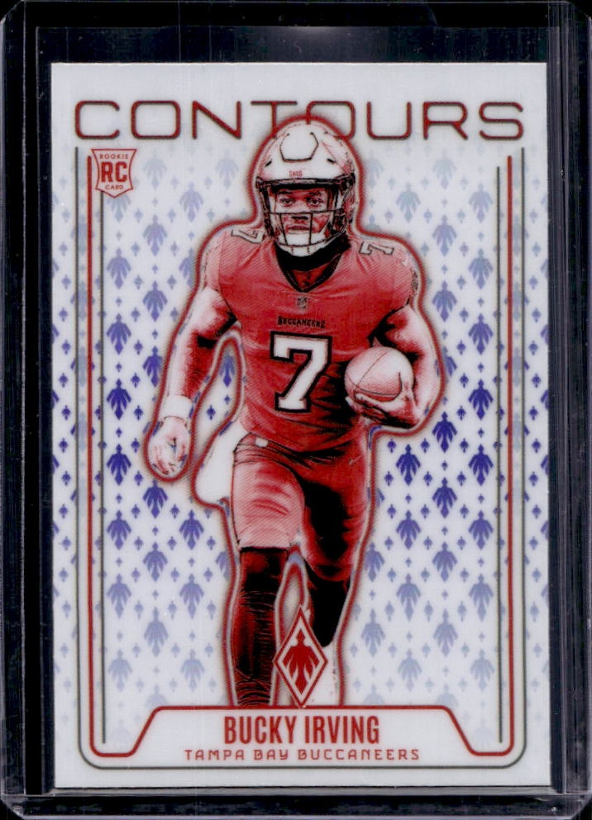 2024 Panini Phoenix Bucky Irving Contours RC Purple Rookie #CON-BIG Buccaneers