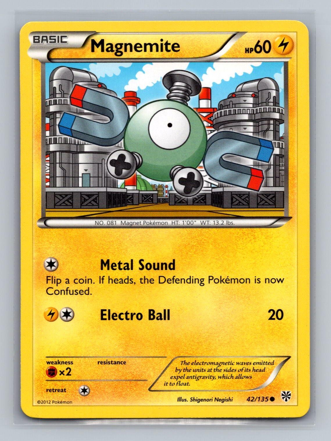 Magnemite 42/135 Common Plasma Storm Pokemon Near Mint