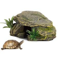 Reptile Rock Hide Cave, Reptile Hideout Cave, Small Aquarium Habitat Decor Ro...