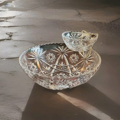 Anchor Hocking vintage Chip & Dip 3 piece set - Early American Prescut N.I.B. 