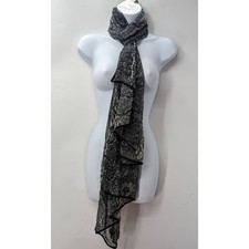 Cejon Black White Gray Oversize Wrap Scarf Shawl Multi Style One Size NWT