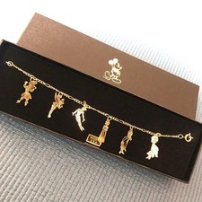 Disney Peter Pan Tinker Bell Charm Bracelet Gold