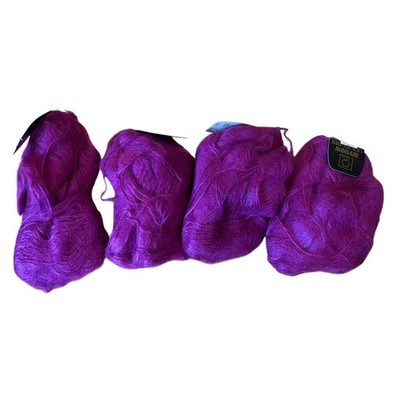 Tahki Super Kid Mohair (80%) Acrylic (20%) Magenta 4 Skeins Very Soft