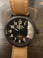 Shinola The Runwell 41mm Black Dial Black Men's Quartz Watch