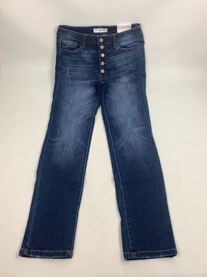 KanCan Dark Blue Denim Jeans Skinny straight Size 11/29 stretch NEW NWT